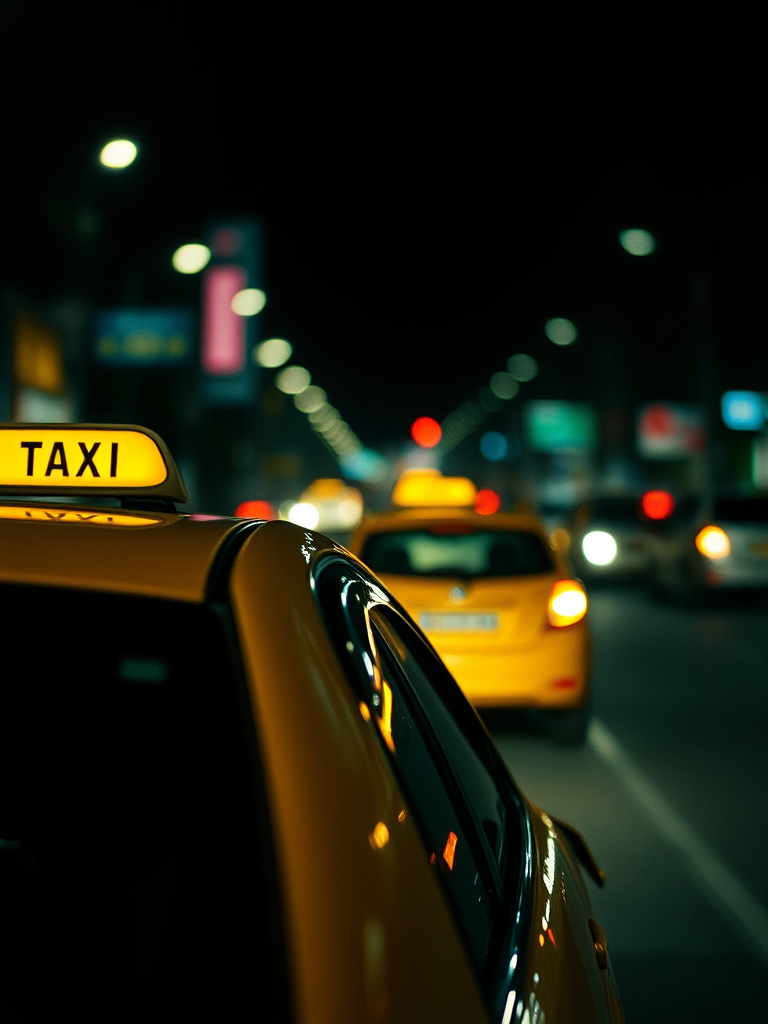 taxi at night